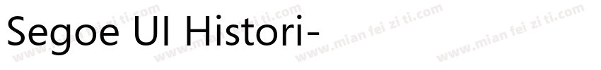 Segoe UI Histori字体转换